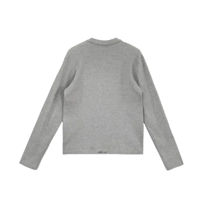 CH Gray Leather Cross Patch Long Sleeve Tshirt