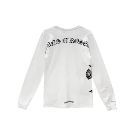 CH Gun Roses White Cross Embroidery Long Sleeve